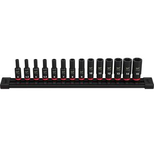 SHOCKWAVE&trade; Impact Duty&trade; Metric Deep 6 Point Socket Set, 14 Piece