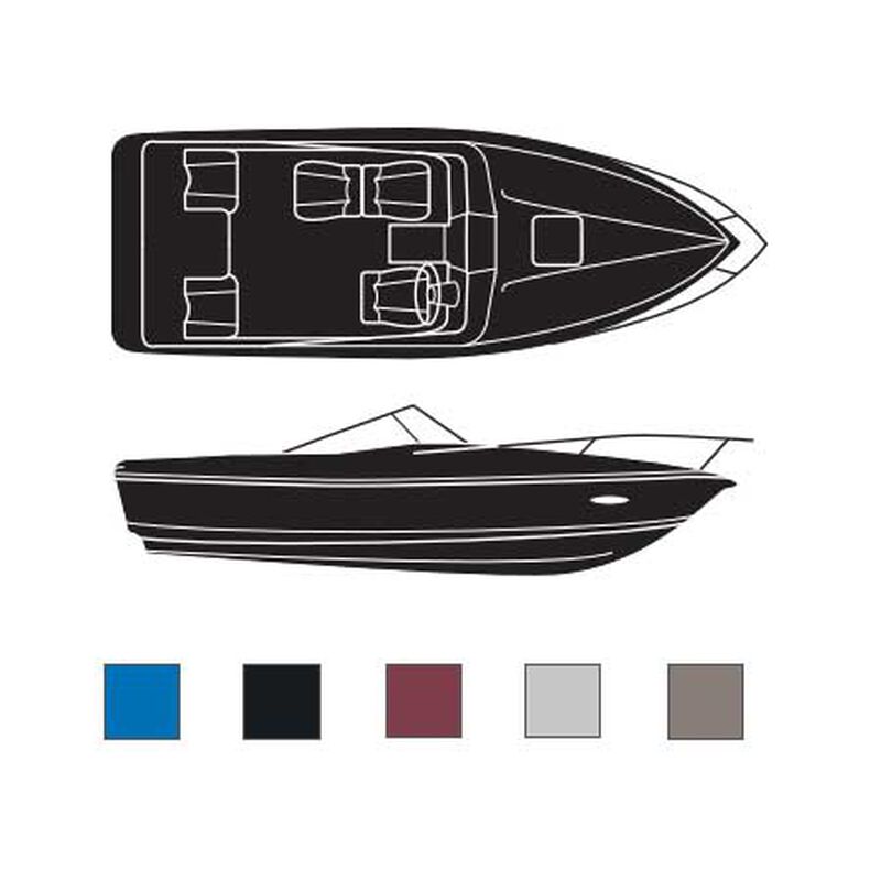 Cuddy Cabins Boaters Best Polyester Covers, 23'6"L, 102"Beam Width, Burgundy image number 0