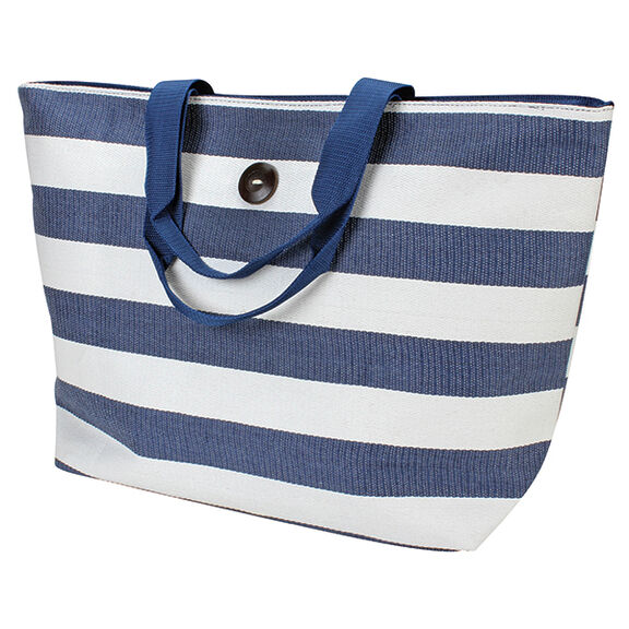 Striped Beach Tote Bag image number 0