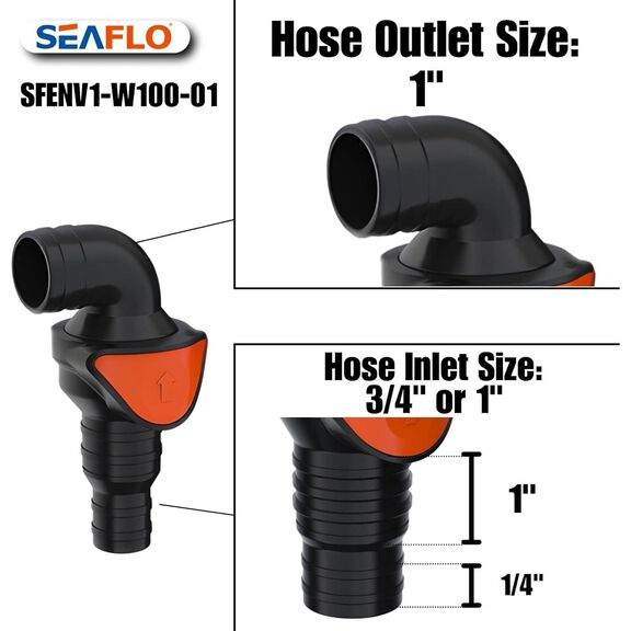 SEAFLO Inline Quick Disconnect Non-Return Check Valve 1-1/4" to 1-1/2" image number 5