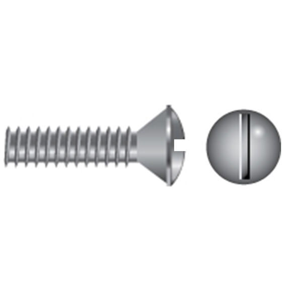 Stainless Steel Slotted Oval-Head Coarse Thread Machine Screws image number 0