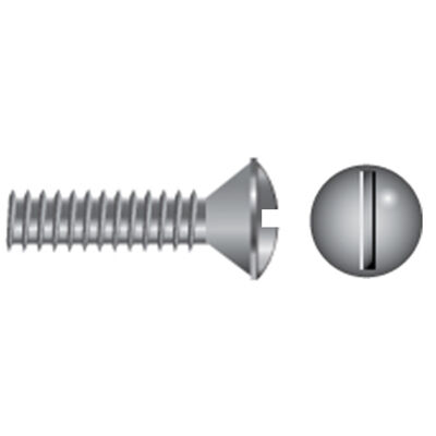 Stainless Steel Slotted Oval-Head Coarse Thread Machine Screws
