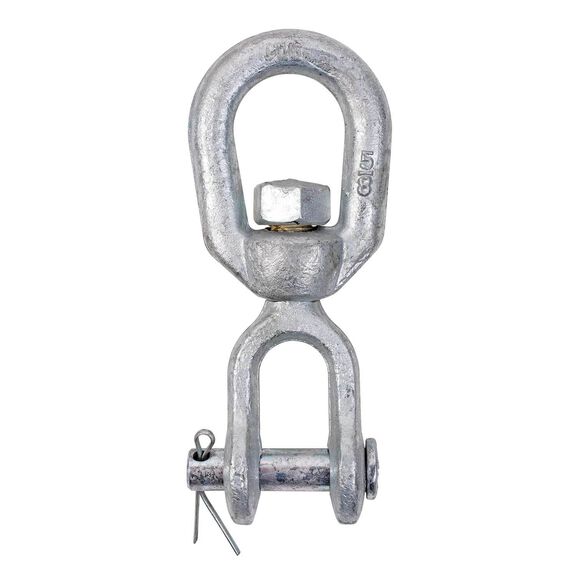 3/8" Galvanized Jaw and Eye Swivel image number 0