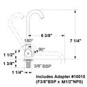 Folding Cold Water Tap Marine Faucet, Chrome Finish image number 2
