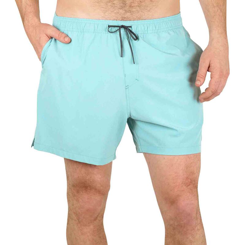 Aftco Men's Strike Solid Swim Trunks, in Pastel Turquoise, Size 2XL | by West Marine