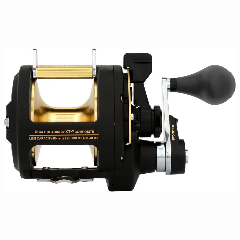 Shimano TLD 30 2 speed fishing reel with T-curve rod