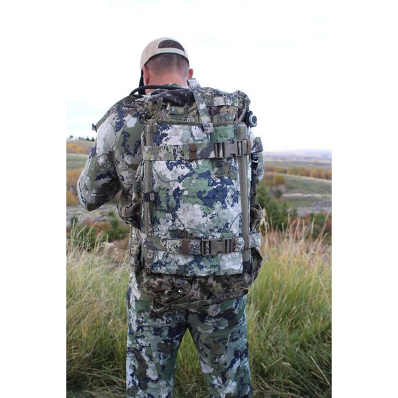 Crazy Creek HEX 2.0 LongBack Chair for Backpacking, Camping and Stadium Use, Extra Width & Back Height for Comfort, 250 LBS Weight Capacity, Adjustable Straps w/Rock Lockster (R) Buckles, Kings Camo image number 3