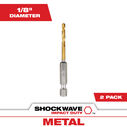 1/8" SHOCKWAVE Impact Duty RED HELIX Titanium Drill Bit image number 0