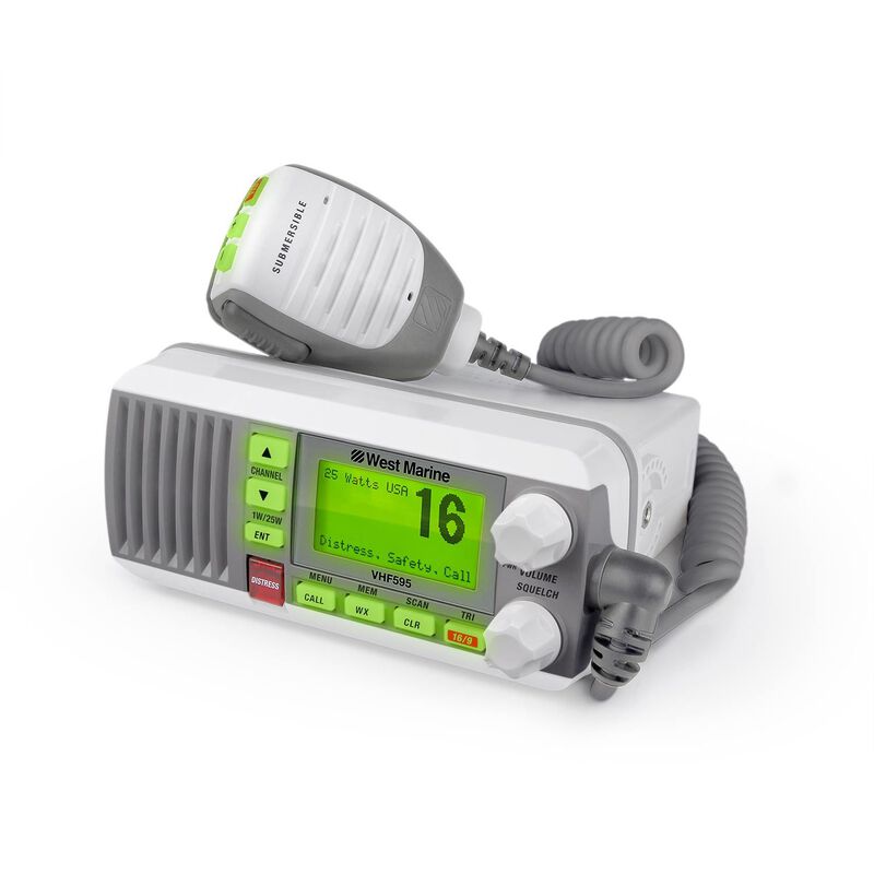 WEST MARINE VHF595 FixedMount Radio White West Marine