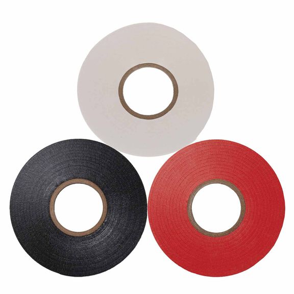 Scotch&reg; Vinyl Electrical Tape 35, 3/4" x 66', 3-Pack, Black, White, Red image number 1
