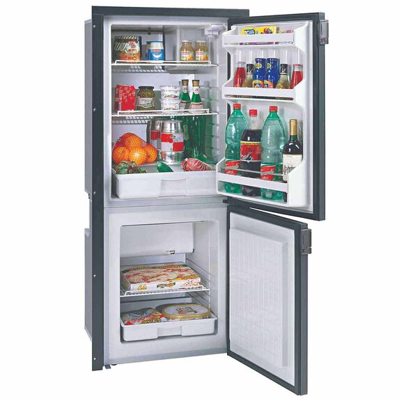 Cruise 195 Classic Fridge/Freezer - AC/DC, Left Swing, Black Door & Panel, 3 Sided Black Flange image number 1