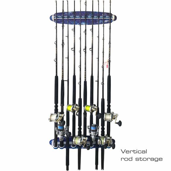Reel Salty All Weather 3-In-1 Adjustable 10 Rod Storage Rack image number 6