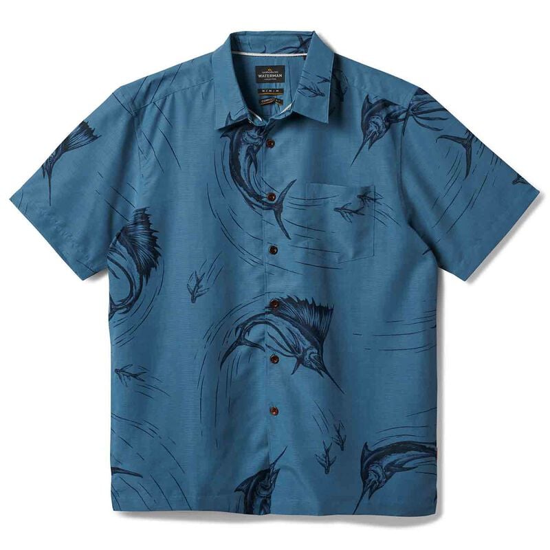 Quiksilver Waterman Men's The Chase Shirt, in Sea Blue, Size XL | by West Marine