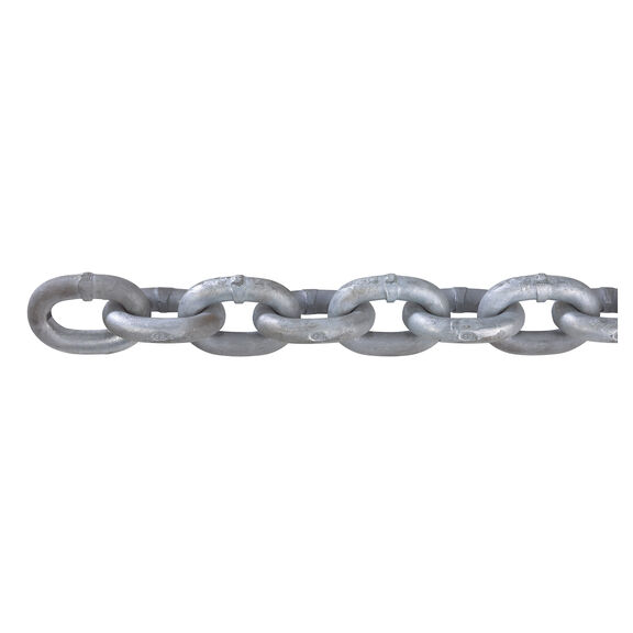 3/16" Proof Coil Chain, Inside Link Length: .95", MWL: 750lb., Breaking Strength: 3000lb., Weight: .39lb./ft., Standard Pack: 150' image number 0