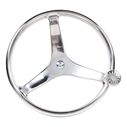 13 1/2" Cast Stainless Steel Steering Wheel image number 0