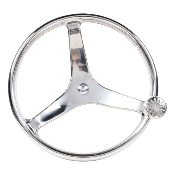 13 1/2" Cast Stainless Steel Steering Wheel image number 0