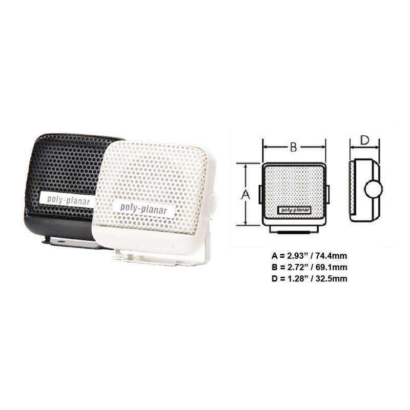 Compact VHF Speaker, Black image number 1