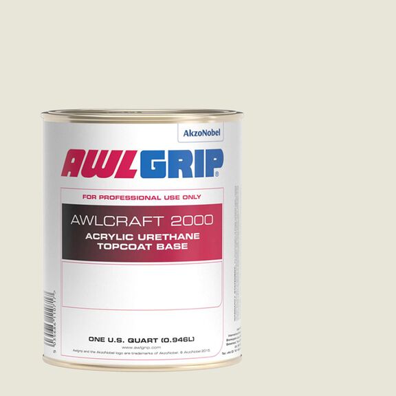 Awlcraft 2000 Acrylic Urethane High-Gloss Topcoat, Eggshell White, Quart image number 0