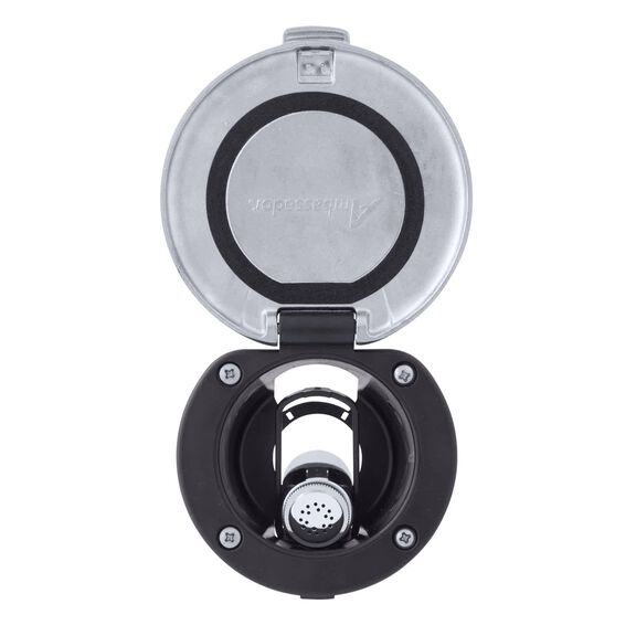 Recessed Shower Black Cup with Stainless Steel Lid w/Gasket, Hammer-Head Black Sprayer, 6' Stainless Steel Hose image number 5