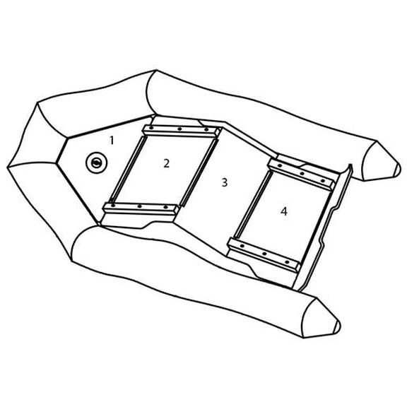 SB-275 Wood Floor Inflatable Boat Replacement Floorboard, #2 Second Floorboard Piece image number 1