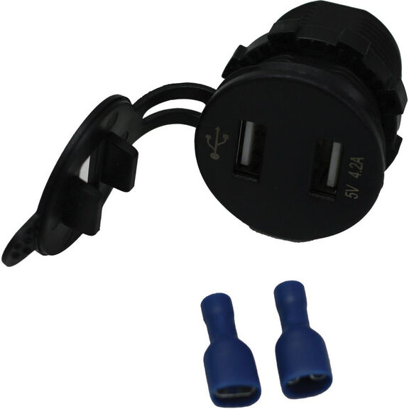 Dual Port USB Socket with Voltmeter image number 1