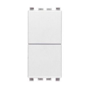 Vimar Eikon Two Independent Push Buttons 1P NO+NO 10A, White