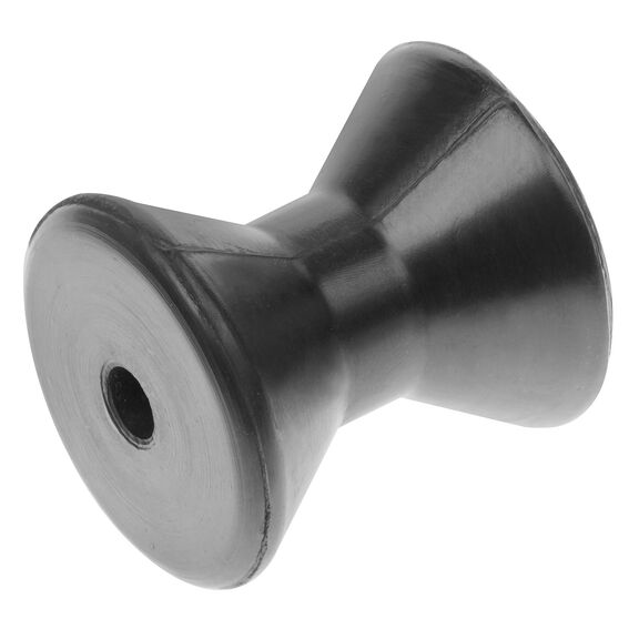 3" Trailer Bow Roller, Black Rubber image number 0