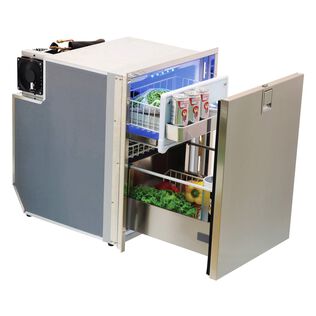 Drawer 85 Stainless Steel Refrigerator with Freezer Compartment, AC/DC, 4-Sided Stainless Steel Flange