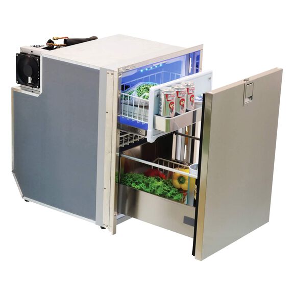 Drawer 85 Stainless Steel Refrigerator with Freezer Compartment, AC/DC, 4-Sided Stainless Steel Flange image number 0