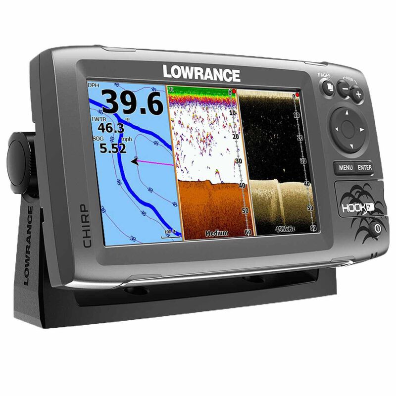 Hook-7 Fishfinder/Chartplotter with Mid/High CHIRP and DownScan™ Imaging image number 1