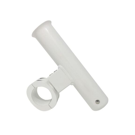 Aluminum Vertical Clamp-On Rod Holder, Fits 1.90" Measured Outside Diameter, White image number 0