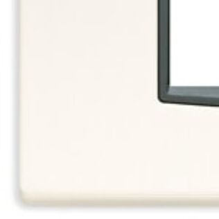 Vimar Eikon 4-Module Classic Cover Plate, Bright Varnished Metal, Chrome Frame, Antique White