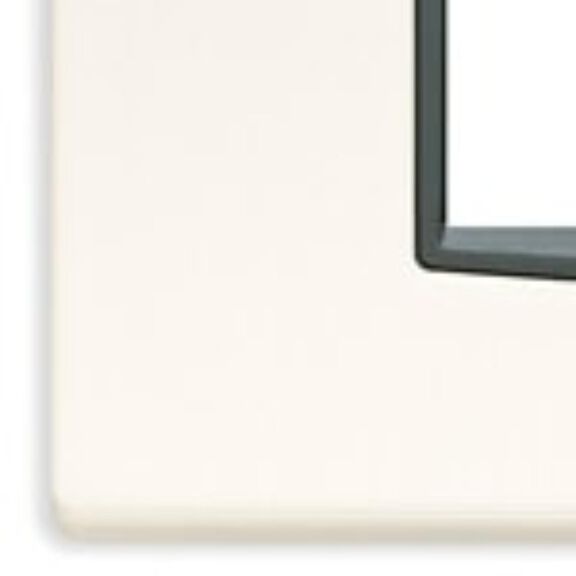 Vimar Eikon 4-Module Classic Cover Plate, Bright Varnished Metal, Chrome Frame, Antique White image number 0