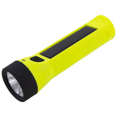 Solar 160-Lumen Flashlight with Rapid-Charging USB and Micro-USB Ports