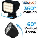 SEAFLO 28W Remote Control LED Searchlight, Warm White, Wireless Remote, Black image number 2