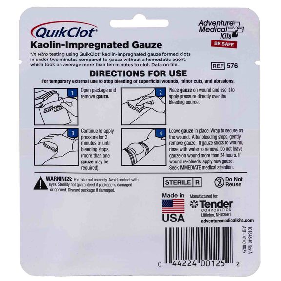 QuikClot&reg; Advanced Clotting Gauze, 3" x 24" image number 1