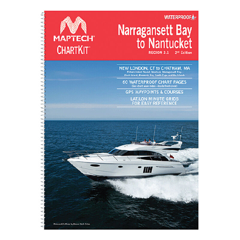 Narragansett Bay to Nantucket Waterproof Chartbook, 2nd Edition image number 0