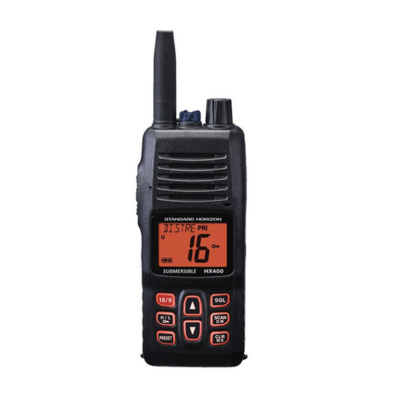HX407 Commercial Grade Marine UHF Handheld Radio image number 0