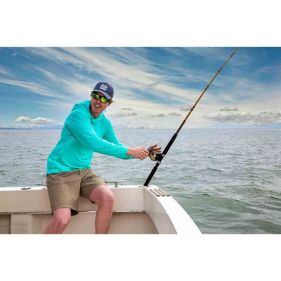 Men's Solid Performance Fishing Hooded Shirt image number 3