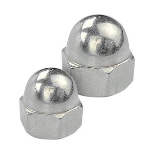 Acorn Cap Nuts, 12 Piece, Stainless Steel