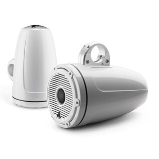 M6-880ETXv3-Gw-C-GwGw 8.8" Enclosed Marine Coaxial Speaker System, Gloss White, White Classic Grille
