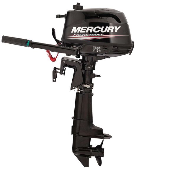 Mercury 4hp Tiller FourStroke Outboard Motor - 15" Shaft, Manual Tilt/Trim, Manual Start image number 1