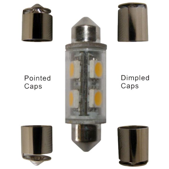 Festoon Star Navigation Light LED Replacement Bulb, 39-44mm, Green, 12V image number 0