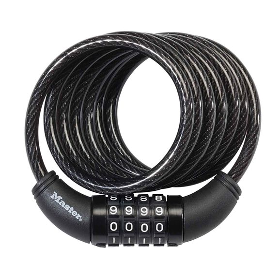 Cable Lock, Set Your Own Combination, 6' (1.8m) Long x 5/16" (8mm) Diameter image number 0