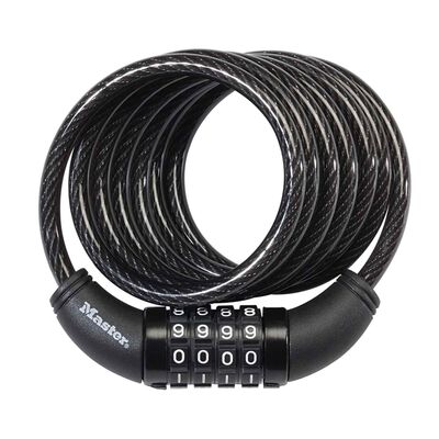Cable Lock, Set Your Own Combination, 6' (1.8m) Long x 5/16" (8mm) Diameter