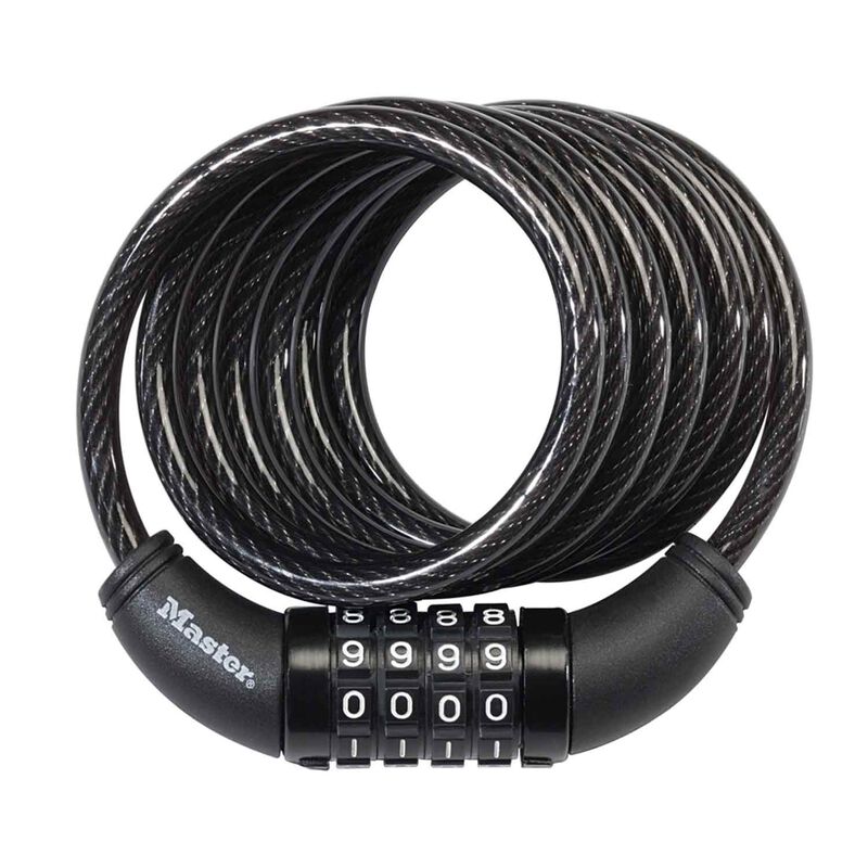 Cable Lock, Set Your Own Combination, 6' (1.8m) Long x 5/16" (8mm) Diameter image number null