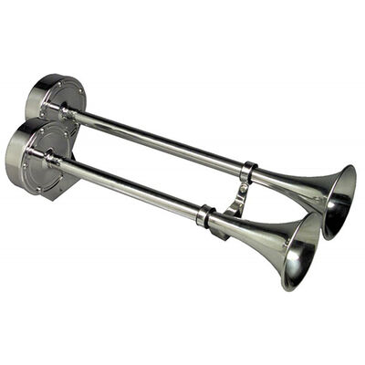 Deluxe Stainless Steel Waterproof Shorty Dual Trumpet