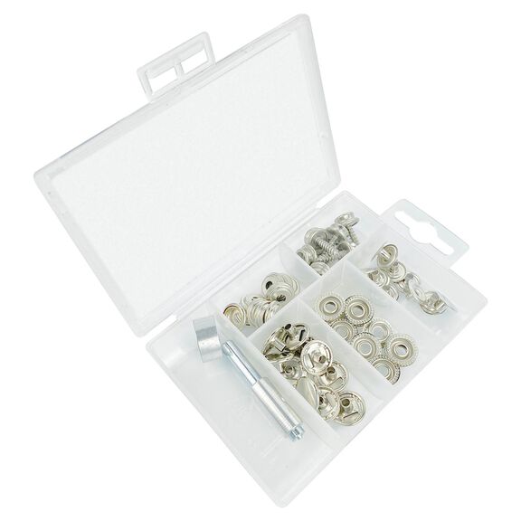 Canvas Snap Repair Kit with Hammer Tool, 47 Piece image number 0