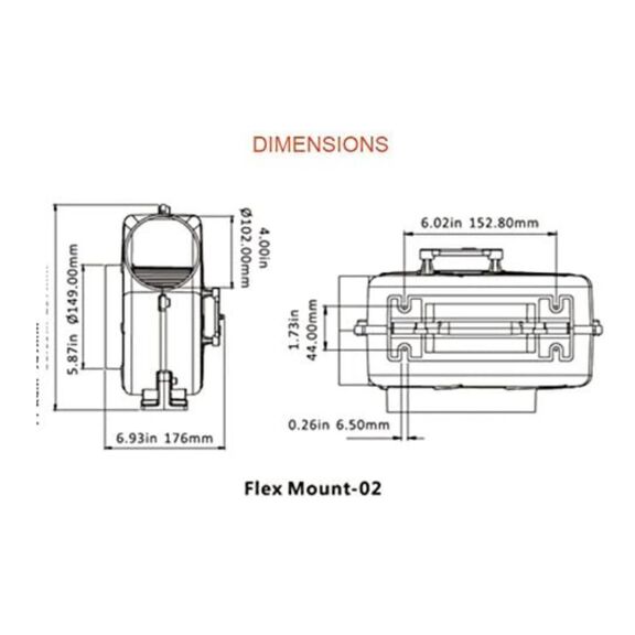 SEAFLO In-Line Blower, 12V 320 CFM 4" Flex-Mount Marine Ventilation Fan image number 3