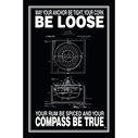 May Your Compass Be True Poster, Black image number 0